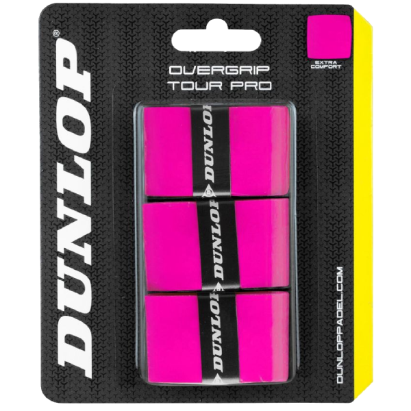 Padelio raketės apvija Dunlop Tour Pro, Pink, 3vnt.