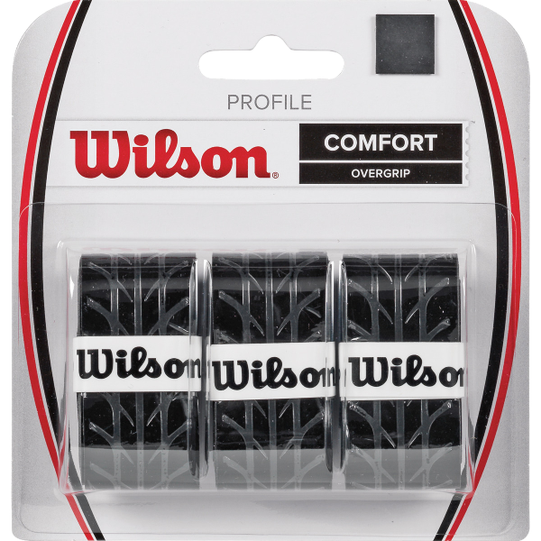 Padelio raketės apvija Wilson Profile Comfort, Black, 3vnt