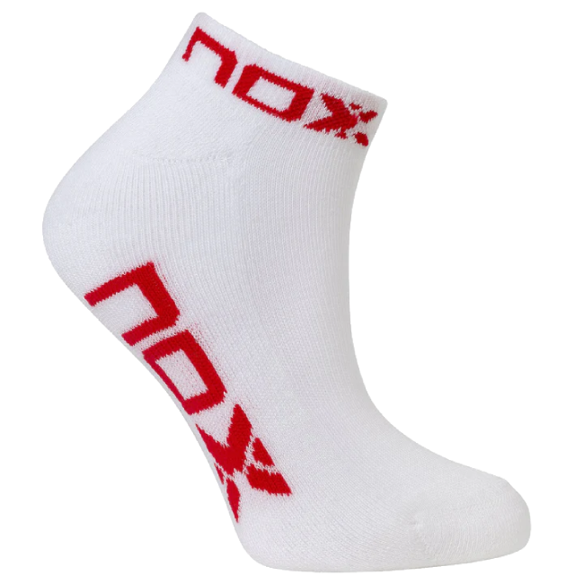 Kojinės NOX Sneaker Performance socks, white/red, 35-39